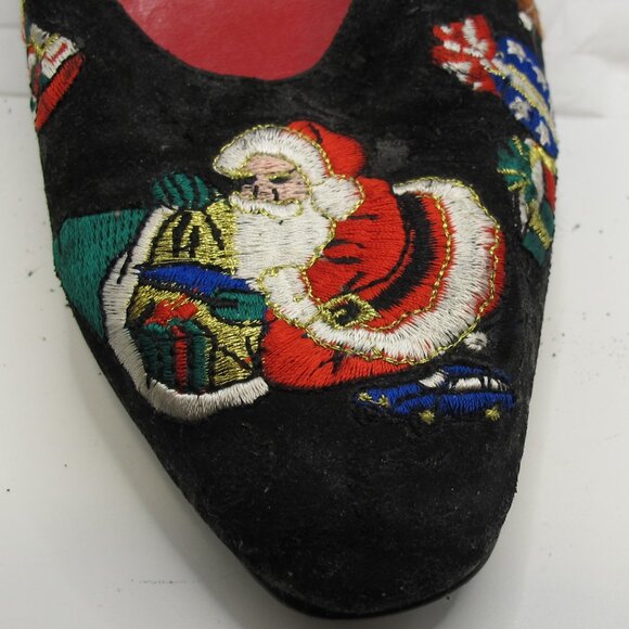 J Renee black velvet Christmas flats in 8.5N - Picture 4 of 6